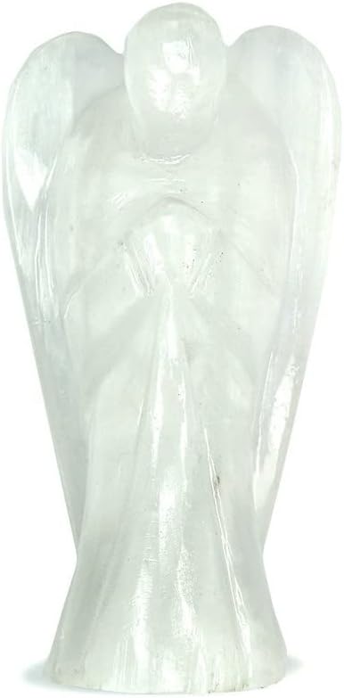 Aport Home White Selenite Angel Crystal Stone Gift 2 Inch