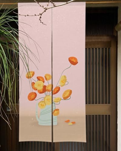 Japanese Style Door Curtain Panel 34x60 Inch