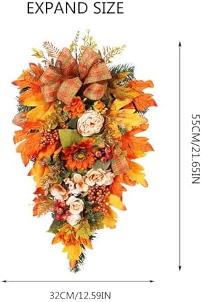 Premium Fall Wreath for Front Door and Windows
