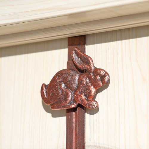 16 Inch Iron Rabbit Bunny Wreath Hanger for Front Door