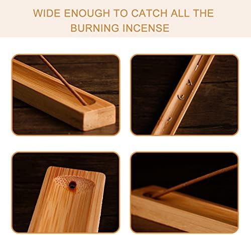 HOSSIAN Bamboo Incense Holder with Ash Catcher 11 Inches