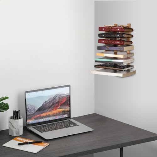 BTSKY 8-Tier Floating Book Shelf for Wall