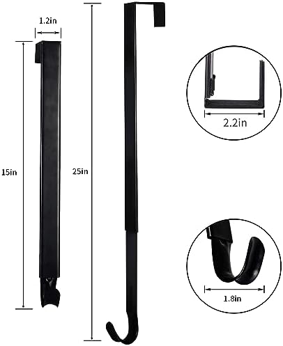 Adjustable Wreath Hanger for Front Door 2 Pack
