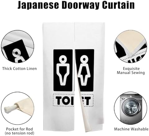 Japanese Noren Door Curtain for Privacy Partition Divider Panel
