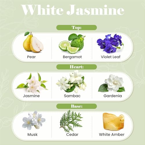 White Jasmine Premium Reed Diffuser Oil Refill 85 Fl Oz