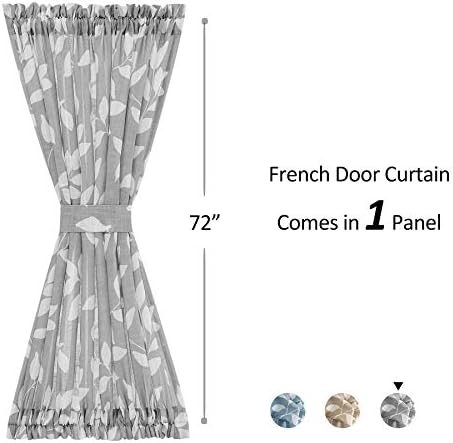 Treatmentex Leaf Print Curtain Panels for French Doors