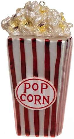 2pcs Blown Glass Popcorn Christmas Ornaments