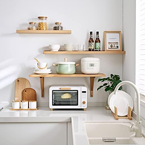 Natural Oak Wood Floating Shelf 12 Inch