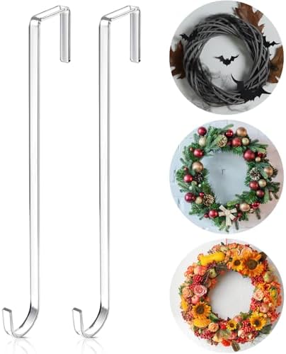 Ripeng 2pcs 12 Inch Plastic Wreath Hanger for Front Door