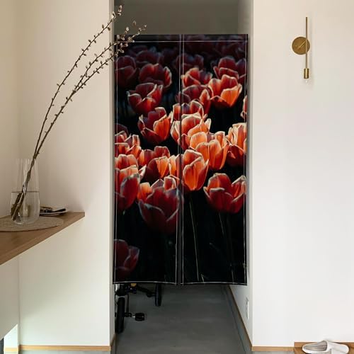 Japanese Noren Door Curtain Floral Panel 34x60