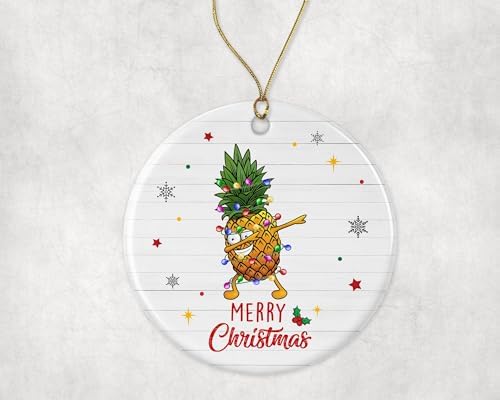 Merry Christmas Pineapple Ornament 2023