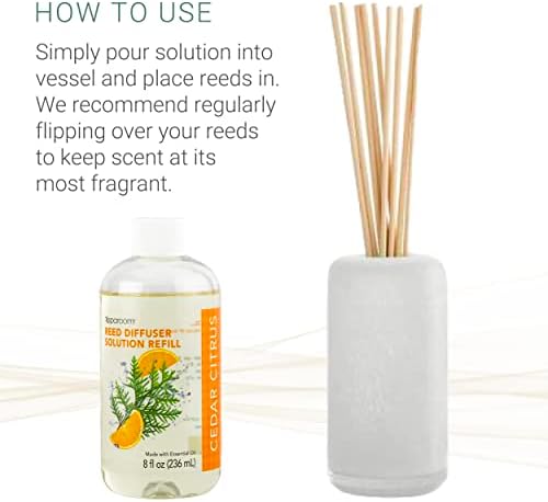 SpaRoom Reed Diffuser Oil Refill Cedar Citrus 8oz