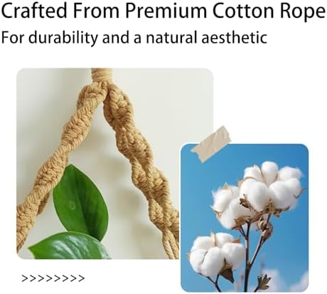 Macrame Floating Shelves No Drilling 1 Tier Design
