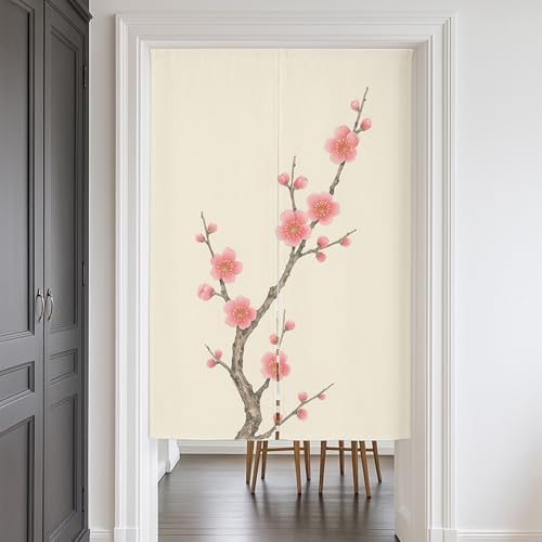 Japanese Floral Door Curtain 335x55 Inch