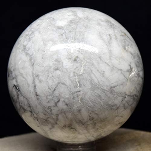 21 White Howlite Sphere with Stand