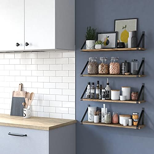 Wallniture Bora Floating Shelves 24x6 Set of 4