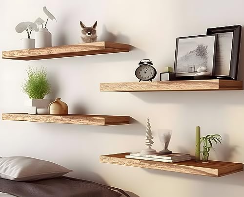 Wood Floating Shelves Set of 4 16 Inch