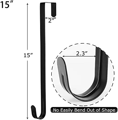 Komotu 15 Inch Wreath Hanger for Front Door