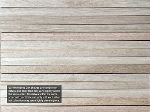 Urban Legacy Unfinished White Oak Floating Shelves Set of 2