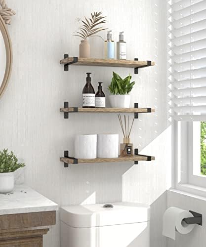 Sapowerntus Wood Floating Shelves Set of 3