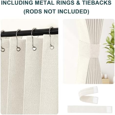 Turquoize Ivory White Blackout Accordion Door Curtain