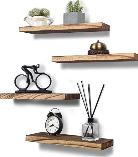Wood Floating Shelves Set of 4 16 Inch