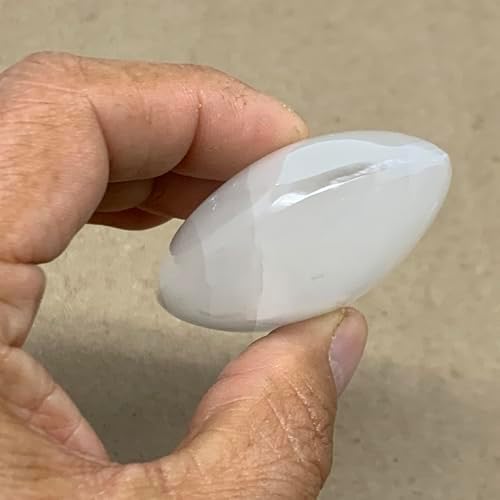 WatanGems 97g Selenite Palm-Stone Crystal Pillow Shape