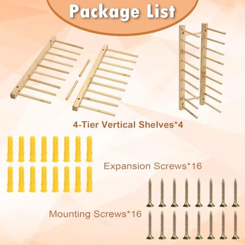 BTSKY 8-Tier Floating Book Shelf for Wall