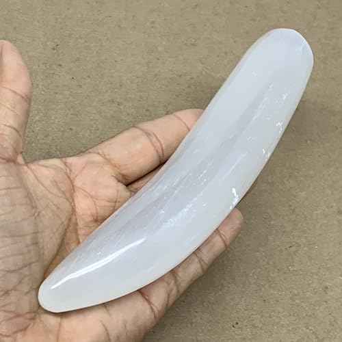 Natural Solid Selenite Crystal Wand Polished