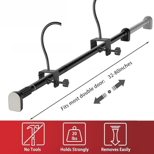 Double Door Christmas Decoration Hanger Black Metal Adjustable