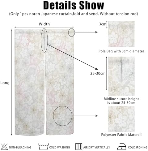 Japanese Style Door Curtain for Home Kitchen Decor