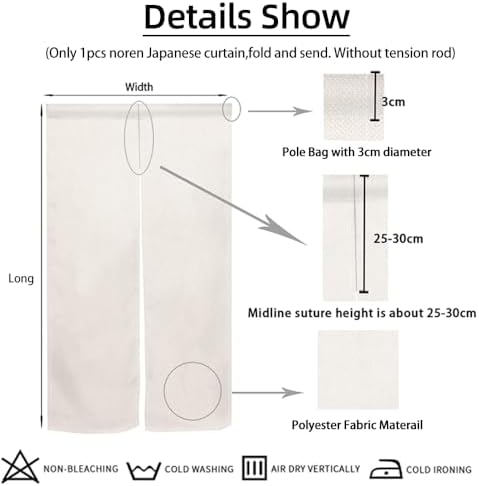 Japanese Noren Door Curtain with Ukiyoe Design
