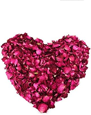 QUUPY 100 Grams Dried Rose Petals for Wedding Confetti and Spa