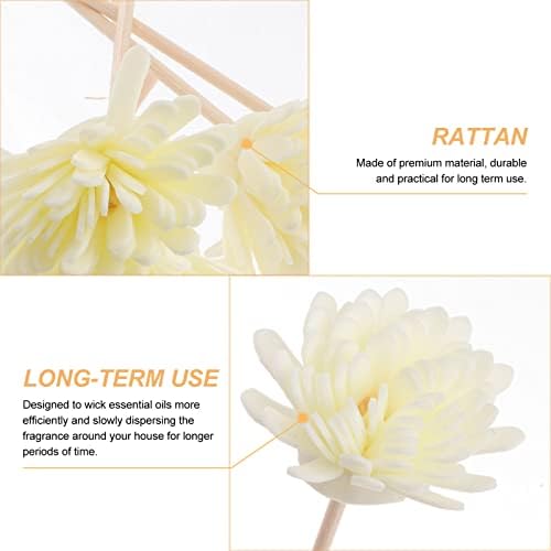 5pcs Chrysanthemum Scented Rattan Diffuser Sticks for Home Fragrance