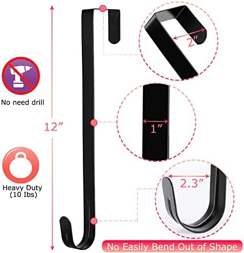 Komotu 12 Inch Wreath Hanger for Front Door