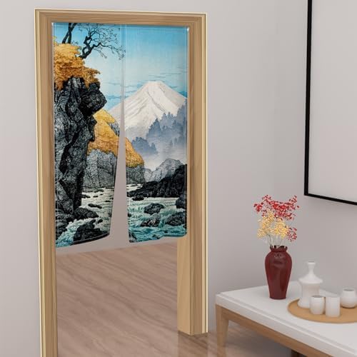 Japanese Noren Door Curtain 34x60 Inches Natural Scenery Design