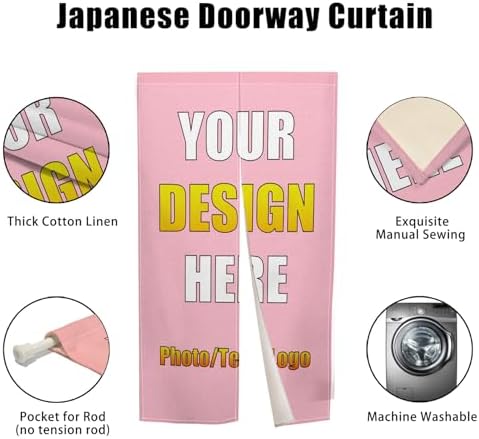 Leowefowa Custom Noren Doorway Curtain Panels