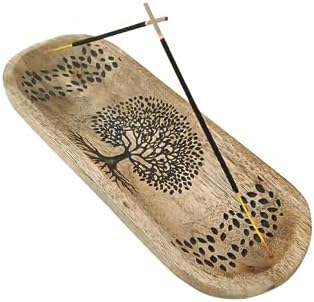 Vaniya Crafts Wooden Boat Shape Incense Holder Stand
