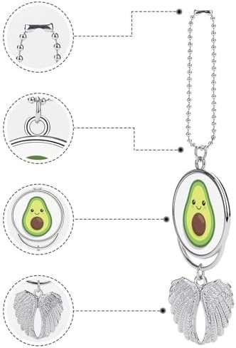 Elegant Car Hanging Ornament - Kawaii Avocado Mirror Pendant