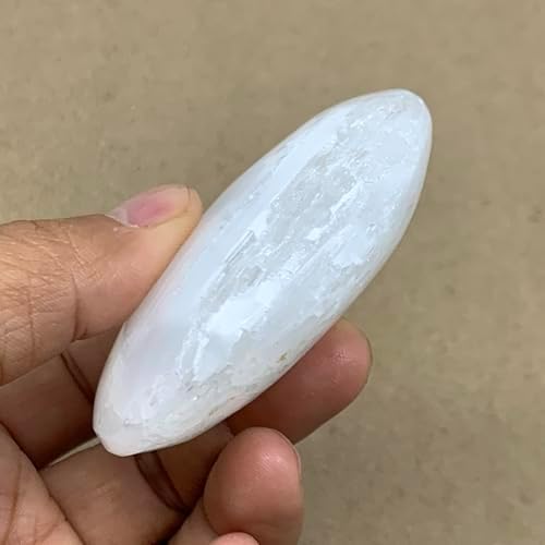 93g Natural Selenite Palm-Stone Crystal Pillow Shape