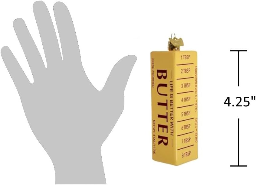 The Bridge Collection 425 Glass Butter Stick Ornament