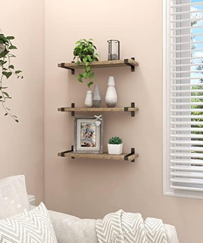 Sapowerntus Wood Floating Shelves Set of 3