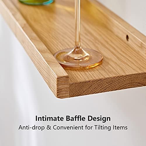 Natural Oak Wood Floating Shelf 12 Inch