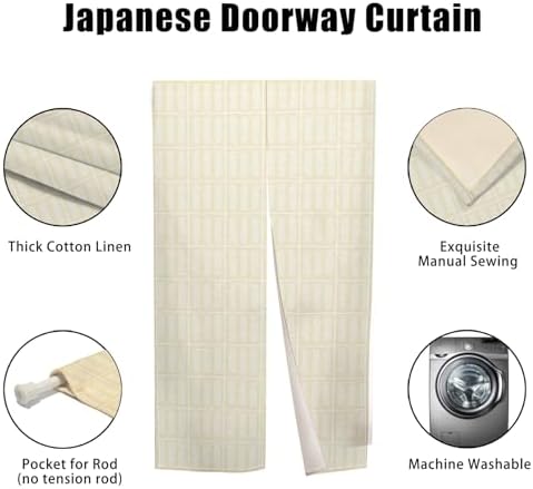 Japanese Noren Door Curtain 34x60 Inch Privacy Divider