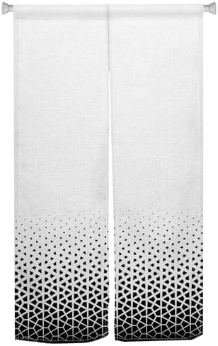 Japanese Noren Door Curtain with Abstract Geometric Patterns