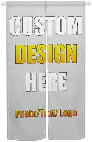 Custom Noren Door Curtain with Photo Text Logo 335 x 472