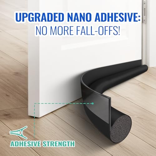 OSAMEDA Door Draft Stopper - 35-35 Inch Black