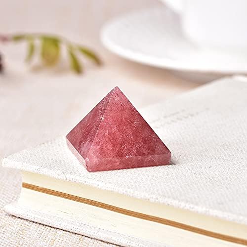 DOUKI White Turquoise Crystal Pyramid for Home Decor
