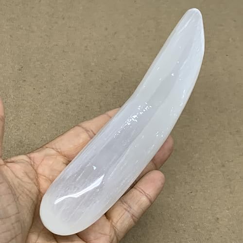 Natural Selenite Crystal Wand Polished 7x14 063 Lbs B36495