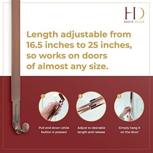Haute Decor Adjustable Length Wreath Hanger - 20 Lb Capacity